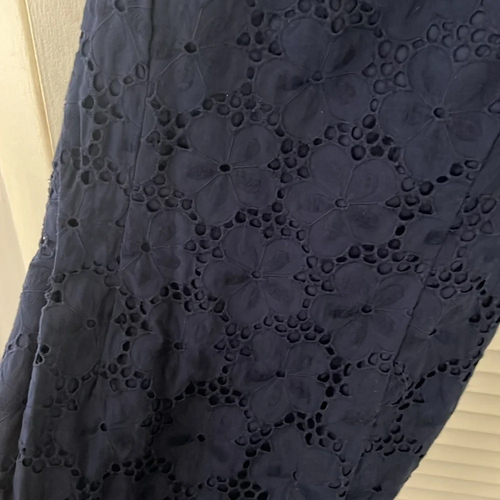 Lilly Pulitzer McCallum Navy Eyelet Tie Back Dress - Picture 4 of 9